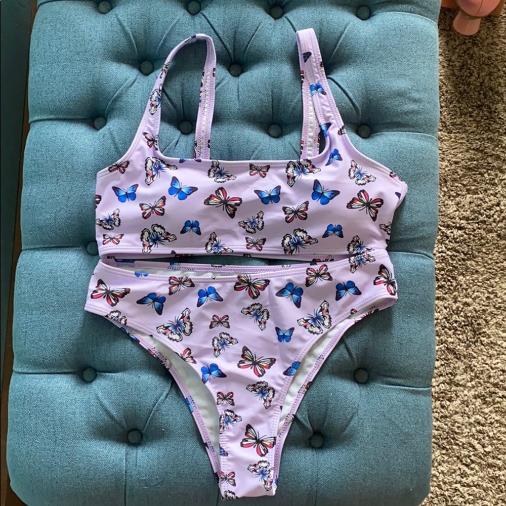 Butterfly print bikini